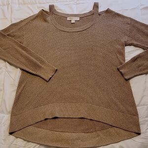 Michael Kors Women's Tan/Gold Sweater